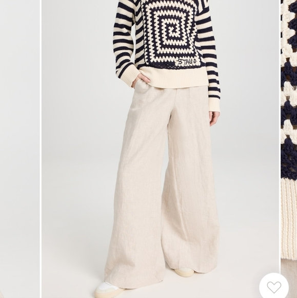 Nwt STAUD Alloy monochrome Nautical stripe relaxed Sweater xs - Picture 2 of 9